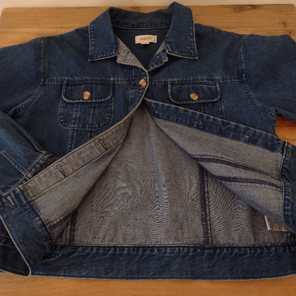Talbots Vintage 100% Cotton Denim Jacket Size M - Picture 9 of 12